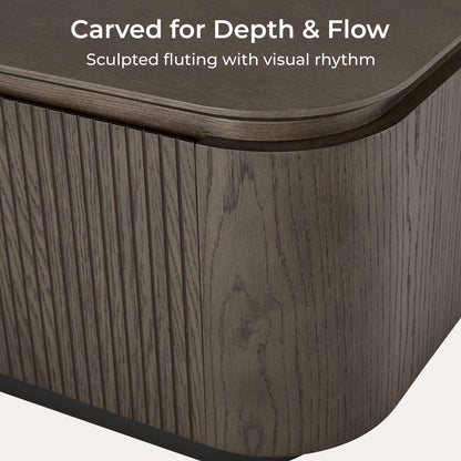 79" Moore Modern Wood TV Stand with Drawer