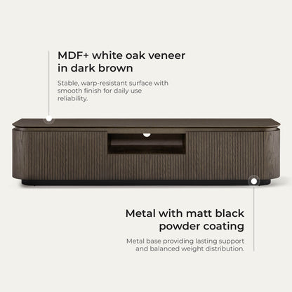 79" Moore Modern Wood TV Stand with Drawer