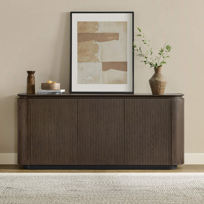 71" Moore Rounded Corner Sideboard Buffet with Doors