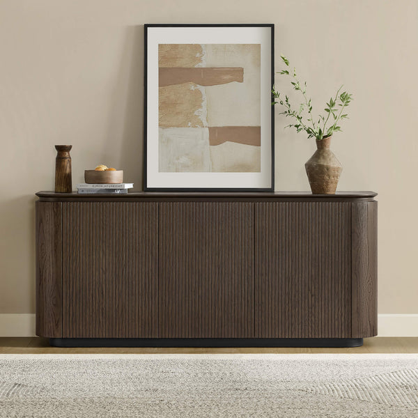 71" Moore Rounded Corner Sideboard Buffet with Doors