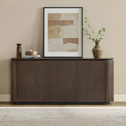 71" Moore Rounded Corner Sideboard Buffet with Doors