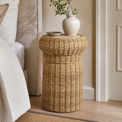 Naomi Wicker Woven Outdoor & Indoor Side Table