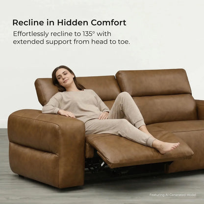 Haley Buttery-Soft 5-Seat Modular Power Reclining Sofa with Power Headrests