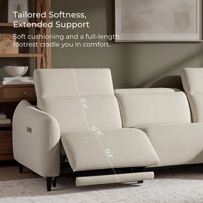Diya Soft & Breathable 2-Seater Reclining Sofa with Power Headrest