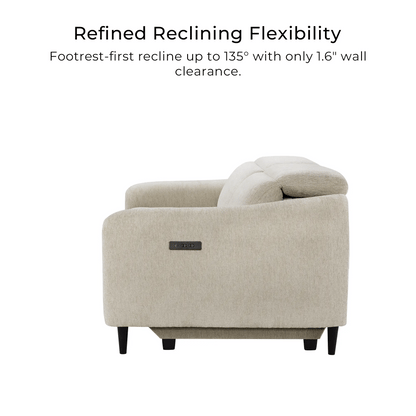 Diya Soft & Breathable 2-Seater Reclining Sofa with Power Headrest