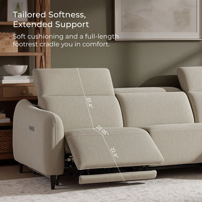Diya Soft & Breathable 2-Seater Reclining Sofa with Power Headrest