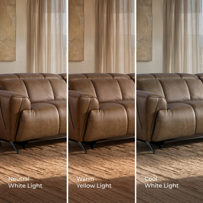 Elan Streamlined Zero Gravity Genuine Leather 3 Seater Reclining Sofa