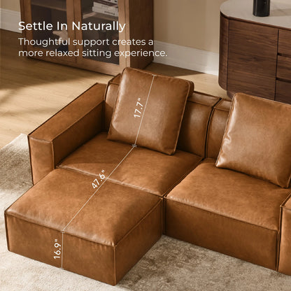 Isla Modern Refined Piping Feather-Soft 3 Seater Modular Sofa