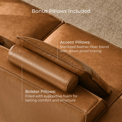 Isla Modern Refined Piping Feather-Soft 3 Seater Modular Sofa