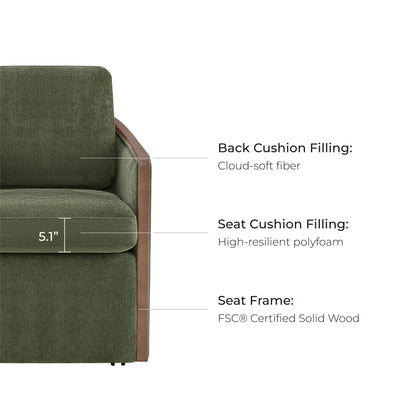 Talia Performance Boucle Rolling Dining Chair (Set of 2)