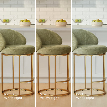 Tanya Modern Chenille Swivel Counter Stool (Set of 2)