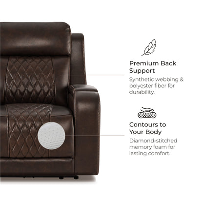 Victor Genuine Leather Power Recliner with Heat & Cooling