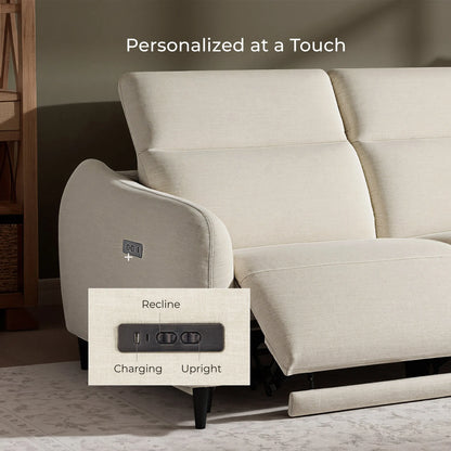 Diya Soft & Breathable 3-Seater Reclining Sofa with Power Headrest