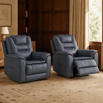 Ramos Genuine Leather Zero Gravity Power Recliner with Power Headrest