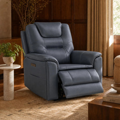 Ramos Genuine Leather Zero Gravity Power Recliner with Power Headrest