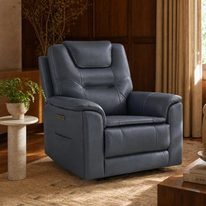 Ramos Genuine Leather Zero Gravity Power Recliner with Power Headrest