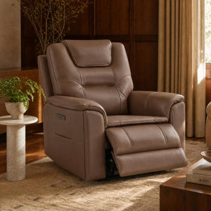 Ramos Genuine Leather Zero Gravity Power Recliner with Power Headrest