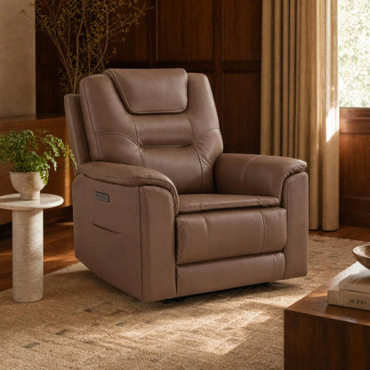 Ramos Genuine Leather Zero Gravity Power Recliner with Power Headrest