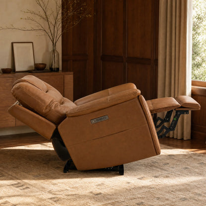 Ramos Genuine Leather Zero Gravity Power Recliner with Power Headrest