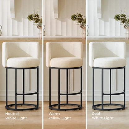 Tanya Modern Chenille Swivel Counter Stool (Set of 2)