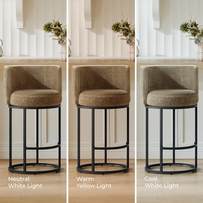 Tanya Modern Chenille Swivel Counter Stool (Set of 2)