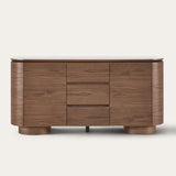 63" Todd Walnut Sideboard with Cylindrical Base
