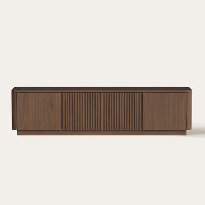 79" Coral Mid Century Fluted TV Stand with Four Doors