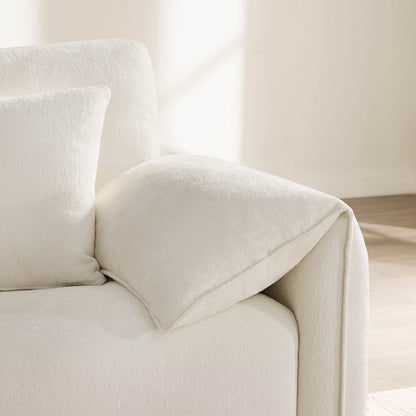 Winsley Feather Filled 3-Seat Sofa with Ottoman, Configurable Pit Sectional