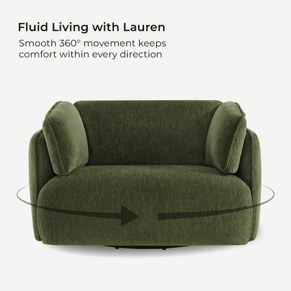 Lauren Feather Filled Swivel Oversized Armchair