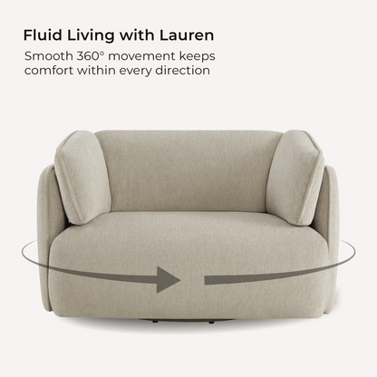 Lauren Feather Filled Swivel Oversized Armchair