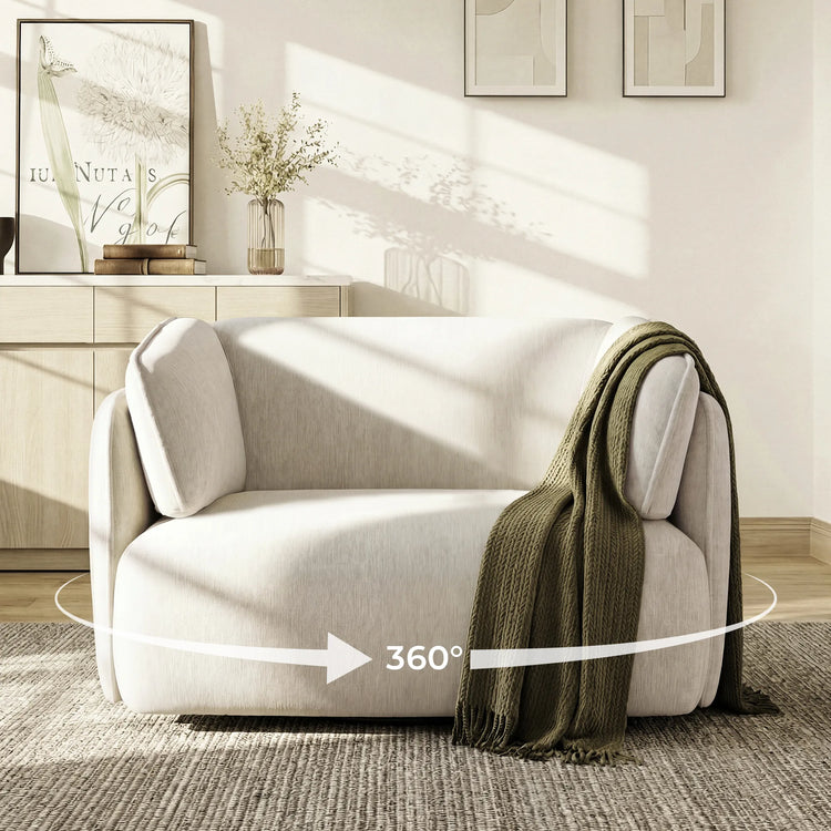 Lauren Feather Filled Swivel Oversized Armchair