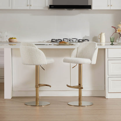 Blythe Upholstered Adjustable Height Swivel Bar & Counter Stools