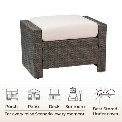 Calum Rattan Outdoor Ottoman