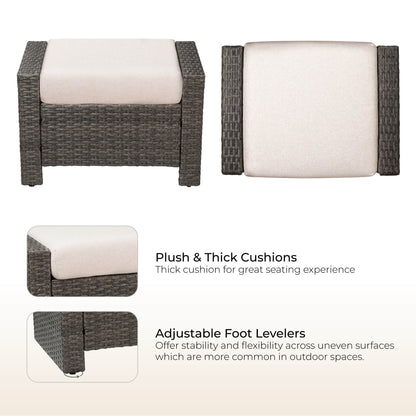 Calum Rattan Outdoor Ottoman