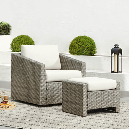 Calum Rattan Outdoor Ottoman