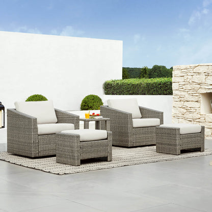 Calum Rattan Outdoor Ottoman