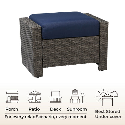 Calum Rattan Outdoor Ottoman
