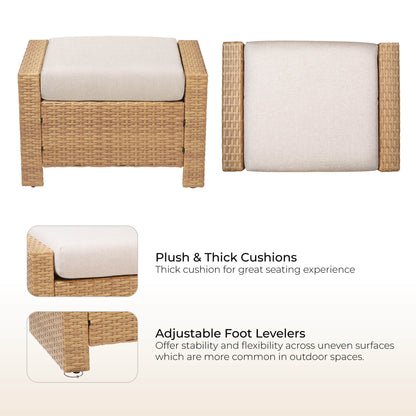 Calum Rattan Outdoor Ottoman