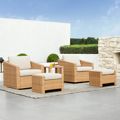 Calum Rattan Outdoor Ottoman