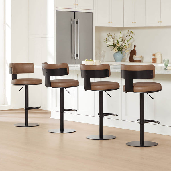 Cayla Modern Adjustable Height Swivel Barstool