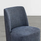 Lilibet Wingback Performance Fabric Dining Chair With Casters