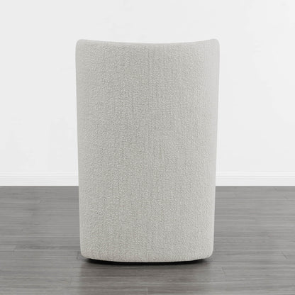 Textured beige wingback dining chair back view in minimalist room - CHITA Living