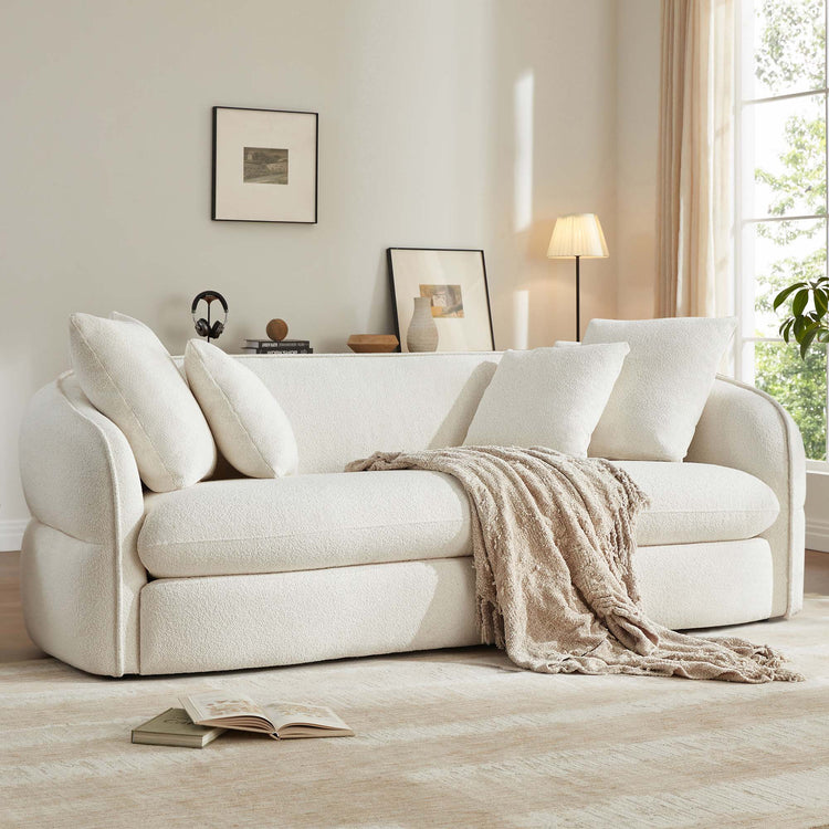 Dane Deep Seat Sofa with Tufted Sculptural Design