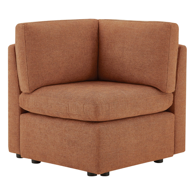 Terracotta Delaney modular corner seat with plush cushions for contemporary homes - CHITA Living