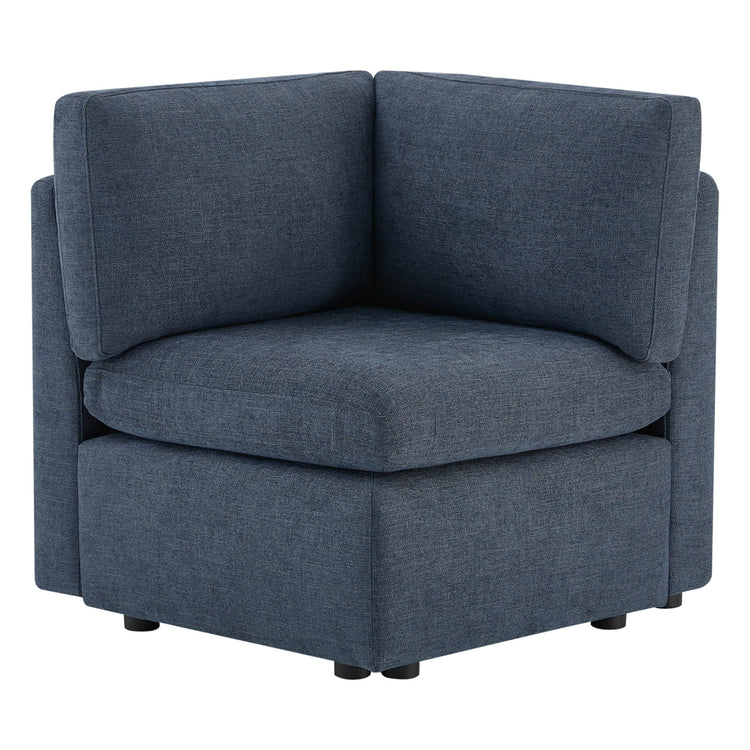 Navy Delaney modular corner seat with deep cushions for modern living areas - CHITA Living