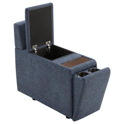 Delaney 5-Seat Modular Sofa Chaise with Storage Ottomans