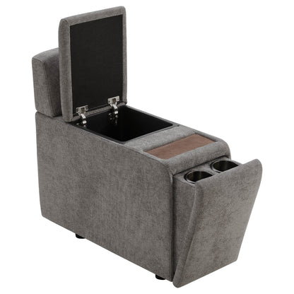 Delaney 5-Seat Modular Sofa Chaise with Storage Ottomans