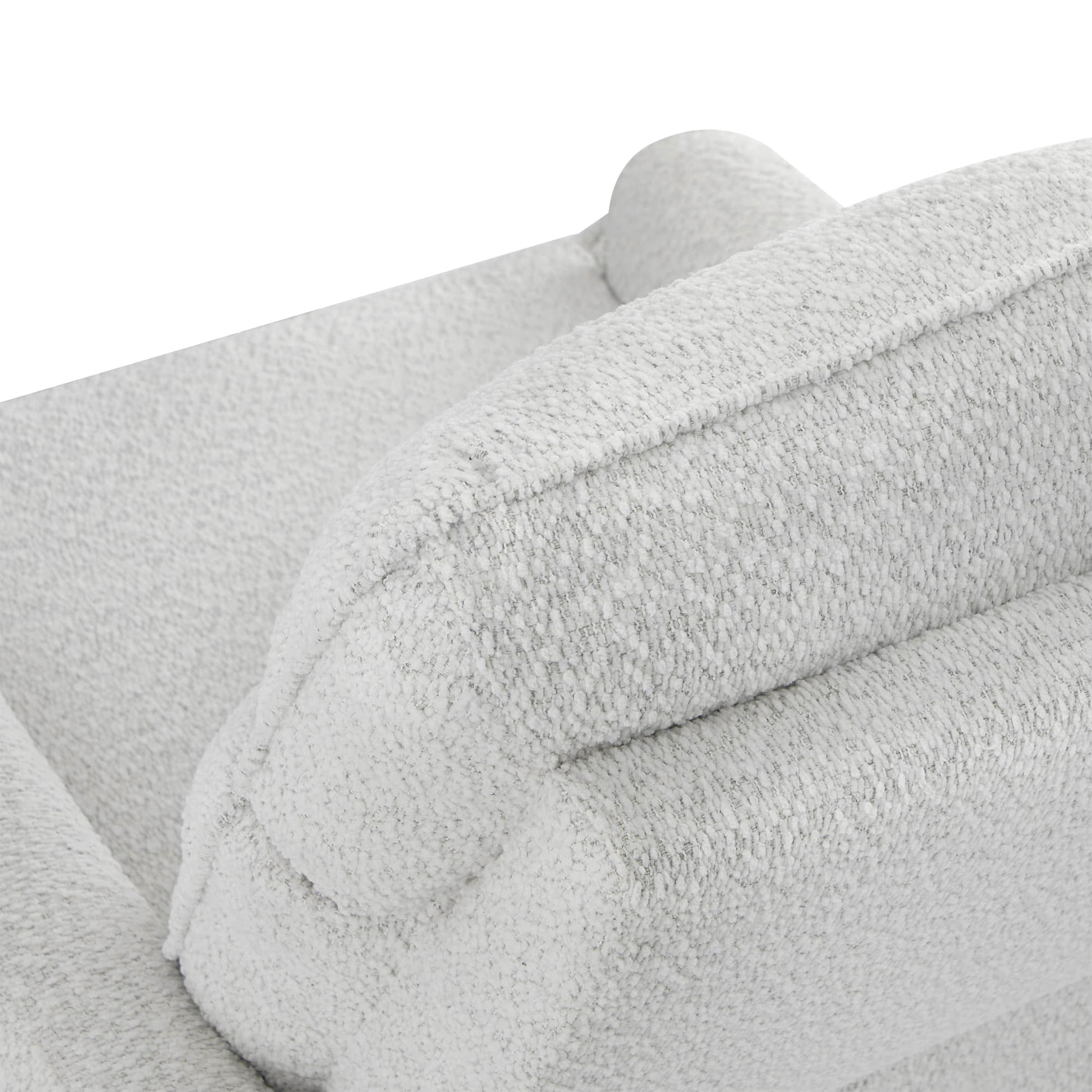 Close-up view of plush, textured armrest on Elysian Power Swivel Glider Recliner - CHITA Living