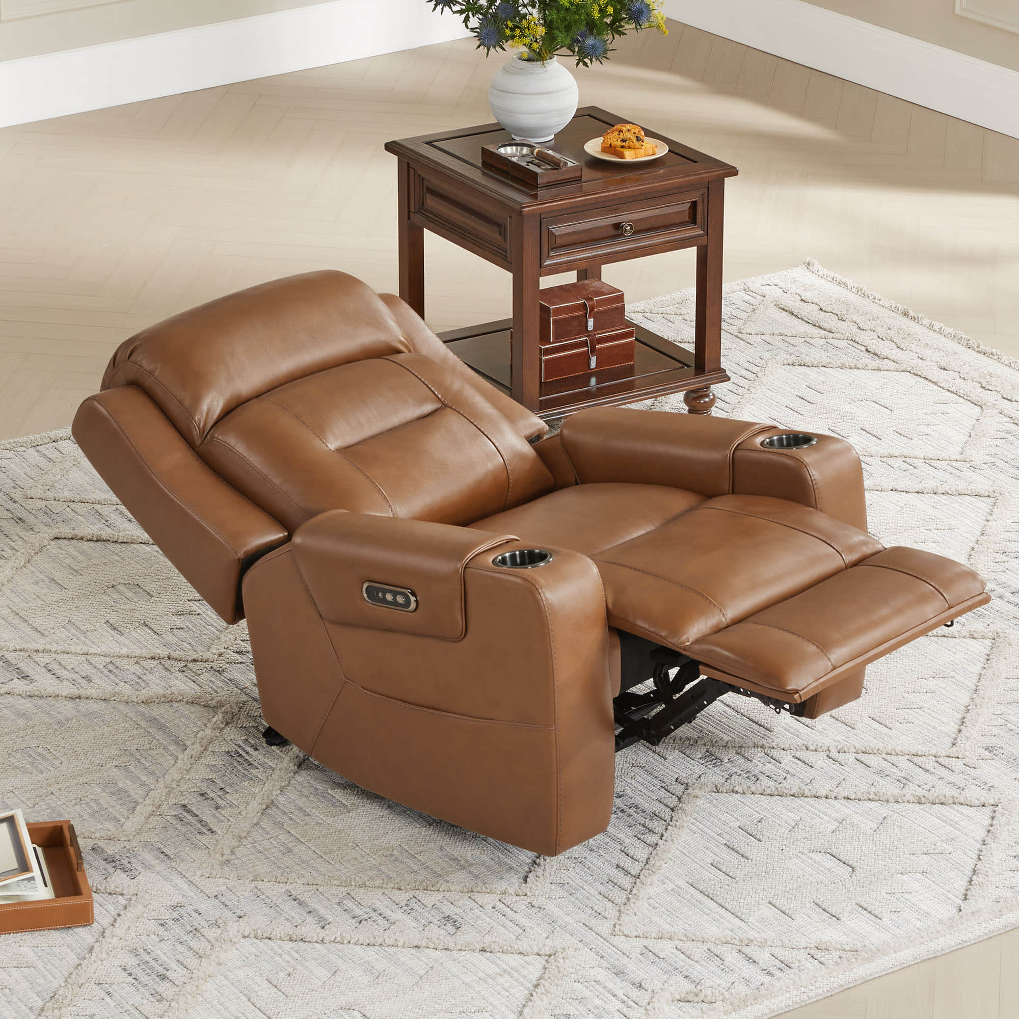 アライヴン　リチャージ　スリム Garrison Genuine Leather Power Recliner | Lay Flat Comfort – CHITA