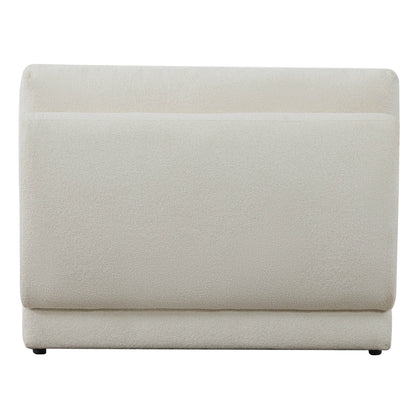 Modern Grace modular armless sofa chair with boucle fabric in an elegant setting - CHITA Living
